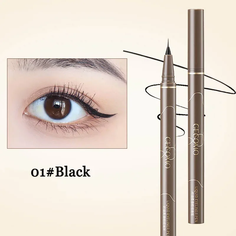 Ultracienki eyeliner do dolnej linii rzęs — wodoodporny, brązowy i czarny Armijna zieleń