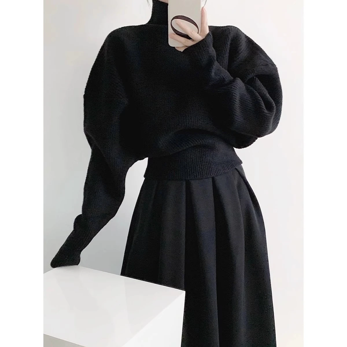 Uroczy sweter Y2K damski – koreańska moda, pastelowe kolory Jasny brąz
