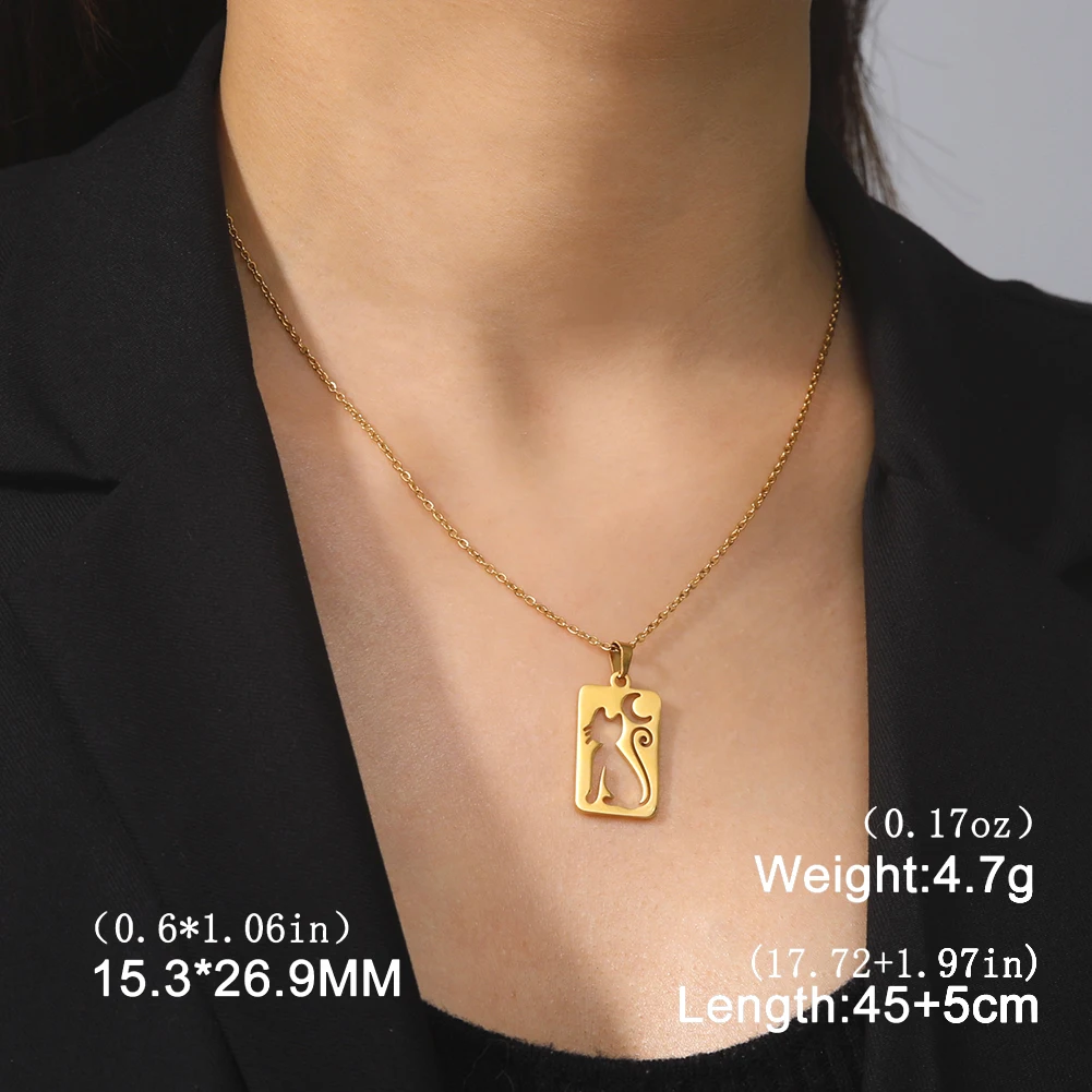 Uroczy naszyjnik choker z kotkiem Mosiężny