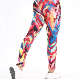 Wełniane legginsy tie-dye damskie na jesień zimowe fitness Wielo