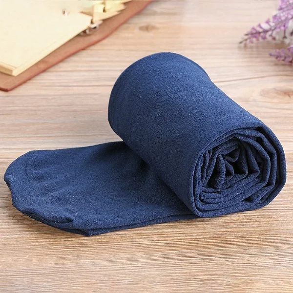 Welurowe legginsy damskie ciepłe grube rajstopy plus size Błękitny