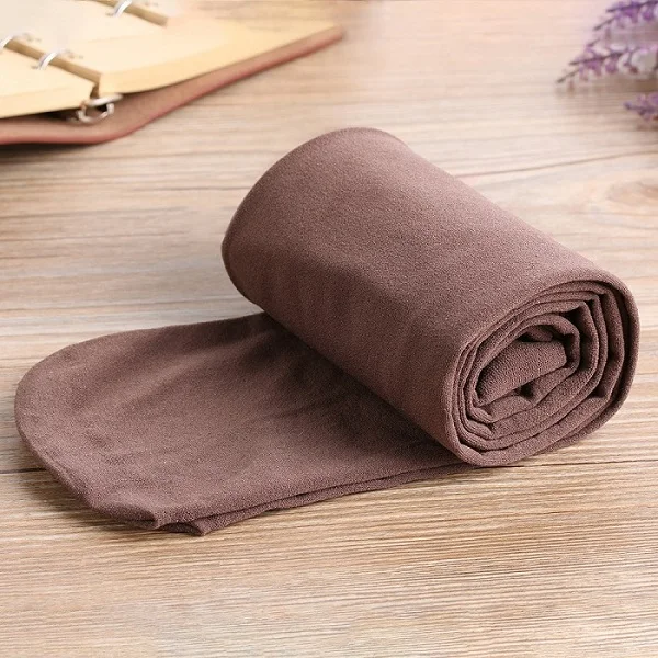 Welurowe legginsy damskie ciepłe grube rajstopy plus size Złoto