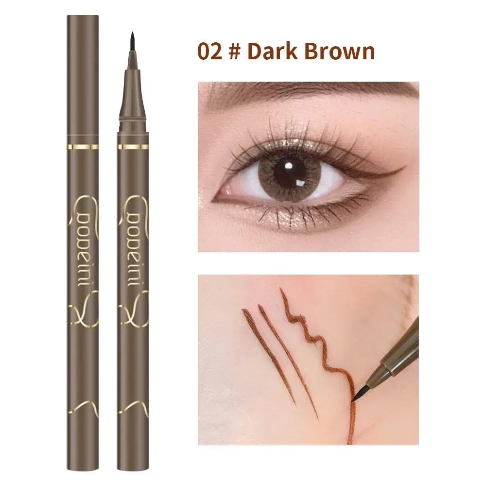 Wodoodporny eyeliner w płynie z ultracienką końcówką — czarny i brązowy Armijna zieleń