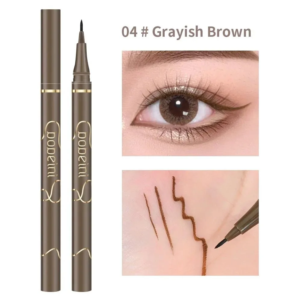 Wodoodporny eyeliner w płynie z ultracienką końcówką — czarny i brązowy Czekolada