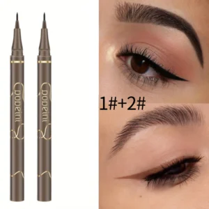 Wodoodporny eyeliner w płynie z ultracienką końcówką — czarny i brązowy Jasnożółty