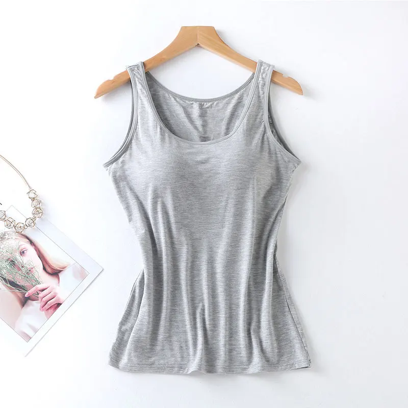 Wyściełana kamizelka damska z wbudowanym biustonoszem Slim Fit Wielo