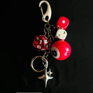 Zawieszka do torebki kostka magiczna 8-ball Czerwony