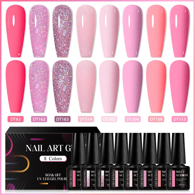 Zestaw 8 magnetycznych żeli do paznokci Rainbow Cat 9D — manicure hybrydowy Jasnozielony