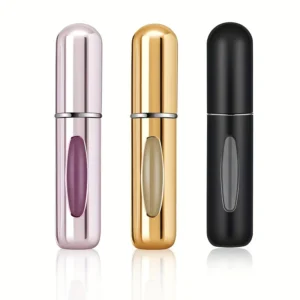 Zestaw 3 podróżnych mini butelek na perfumy 5 ml z atomizerem Wielo