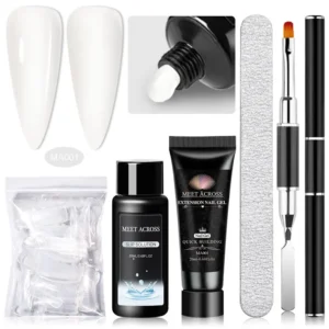 Zestaw 5 żeli do przedłużania paznokci akrylowych - slip solution manicure Czerwony