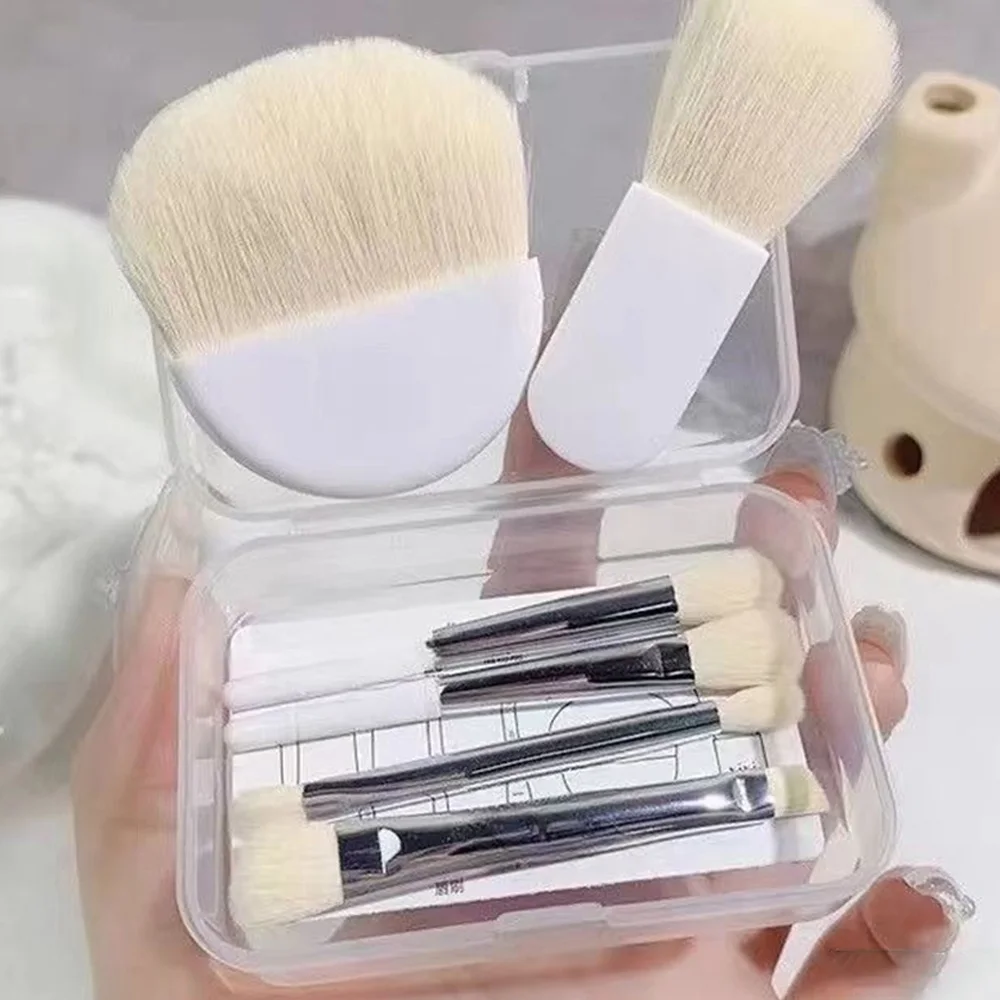 Zestaw 6 mini pędzli do makijażu w eleganckim pudełku Biały