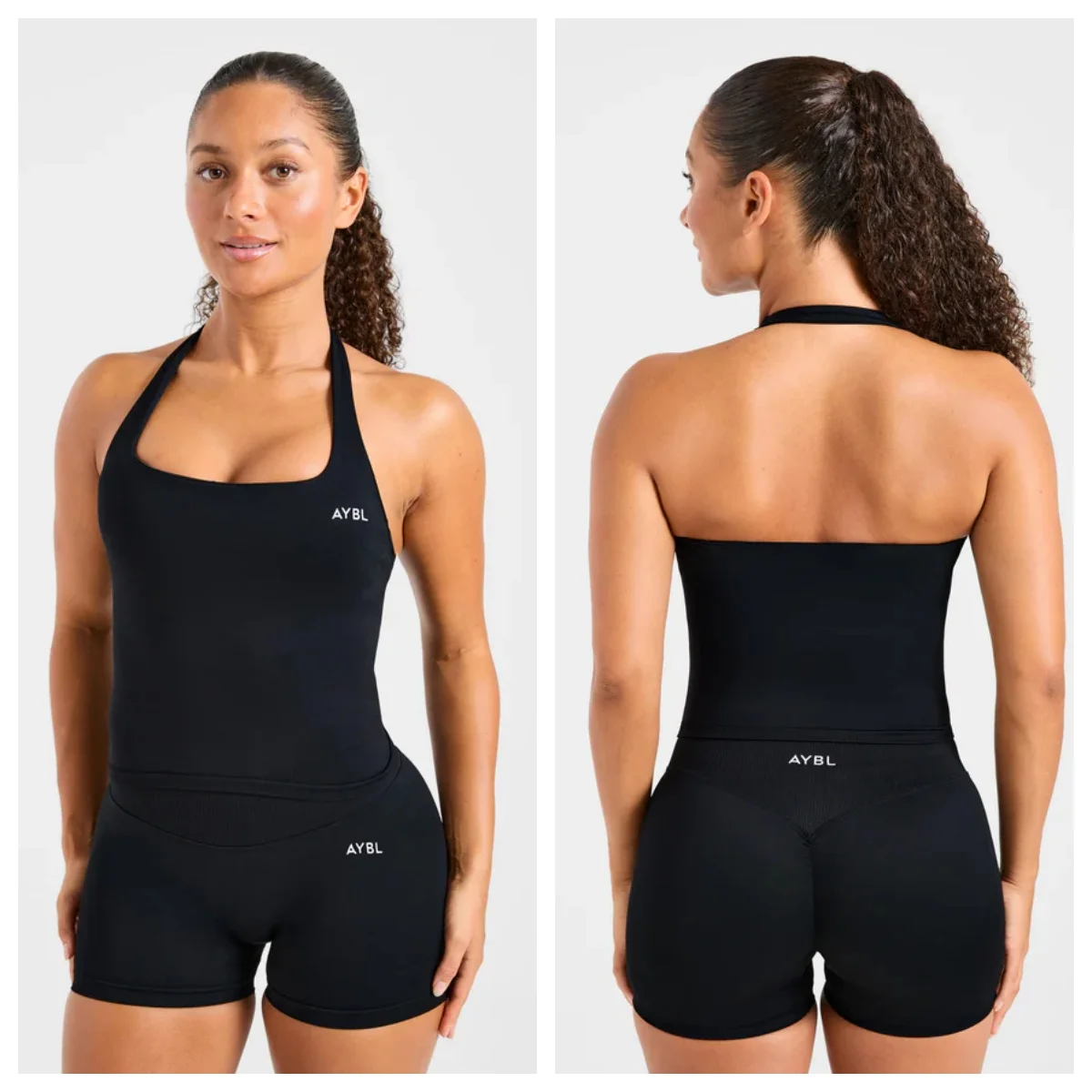 Zestaw fitness halter sportowy biustonosz szorty i legginsy Morela
