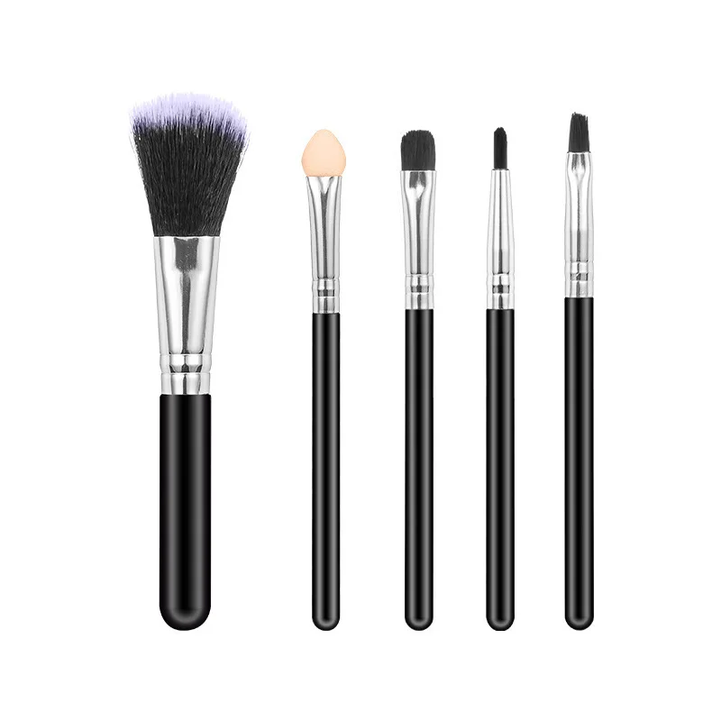 Zestaw 5-20 pędzli do makijażu OWOSC — cienie, eyeliner, róż Błękitny