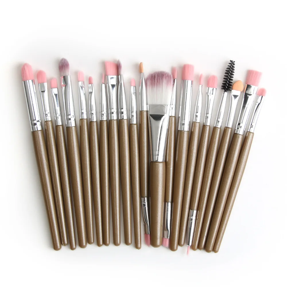 Zestaw 5-20 pędzli do makijażu OWOSC — cienie, eyeliner, róż Wielo