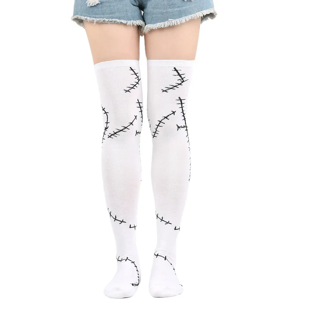 Zestaw podkolanówki, rękawiczki i rękawy na ramię Lolita Halloween Szary