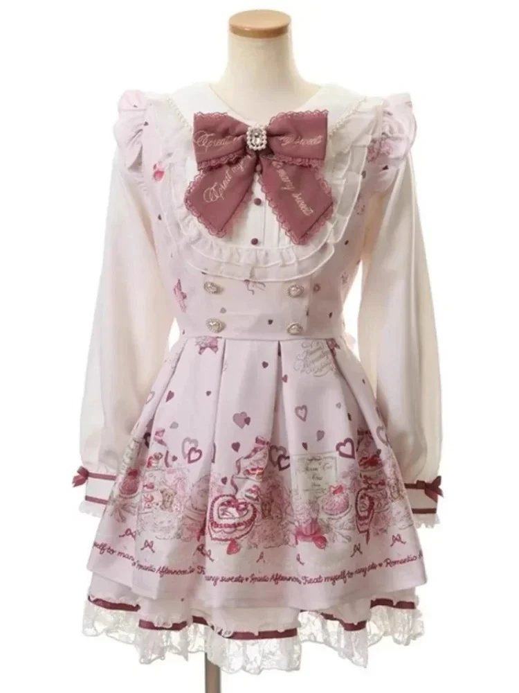 Zestaw damski Preppy z koronką i spódniczką w kratkę — styl Kawaii Y2K Głównik