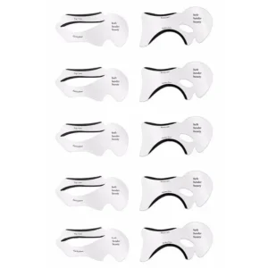 Zestaw 10 szablonów do makijażu oczu winged liner smoky Szary