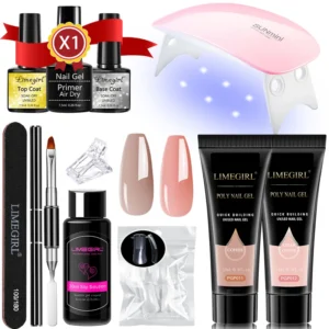Zestaw żeli do paznokci UV LED z cekinami do manicure Czerwony