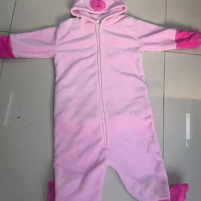 Zimowa piżama kigurumi ze zwierzętami z kapturem Mięta