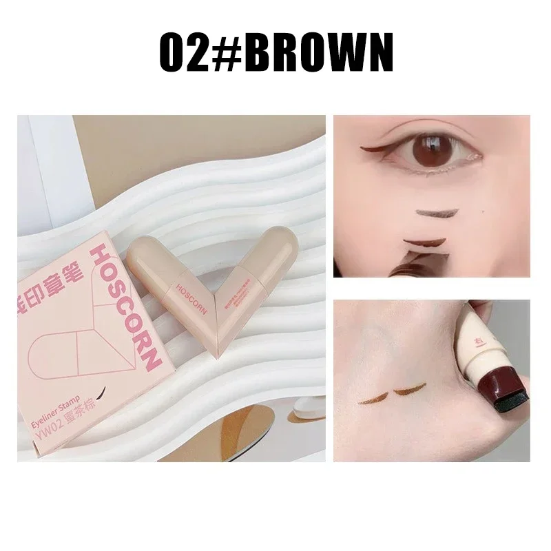 Zintegrowany stempel do eyelinera dwustronny dla początkujących szybkoschnący Błękitny